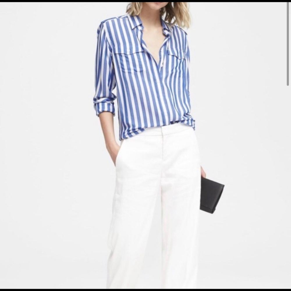 Banana Republic Parker Tunic-fit Utility Shirt